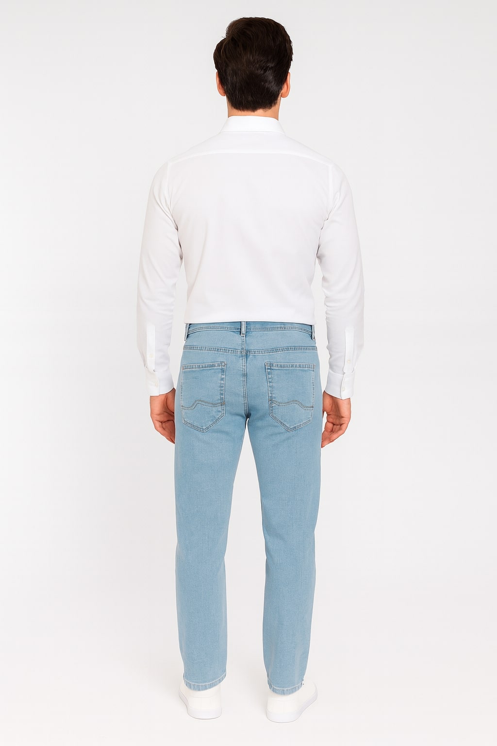 JUMP USA Men Blue Relax Fit Mid-Rise Clean Look Stretchable Jeans