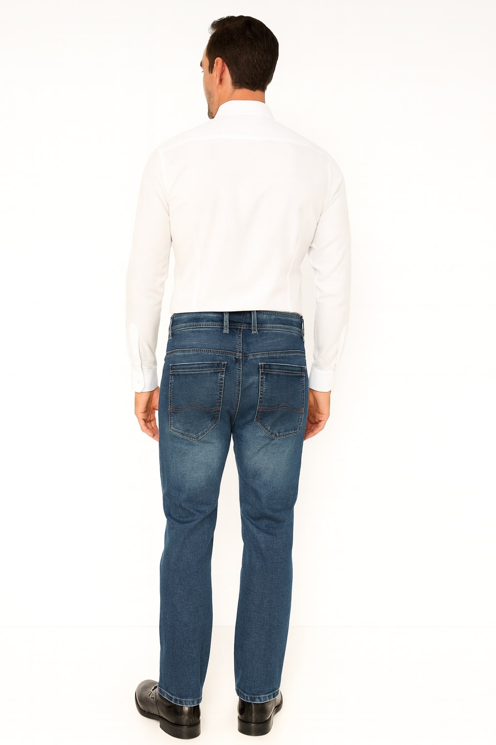 JUMP USA Men Blue Relax Fit Mid-Rise Clean Look Stretchable Jeans