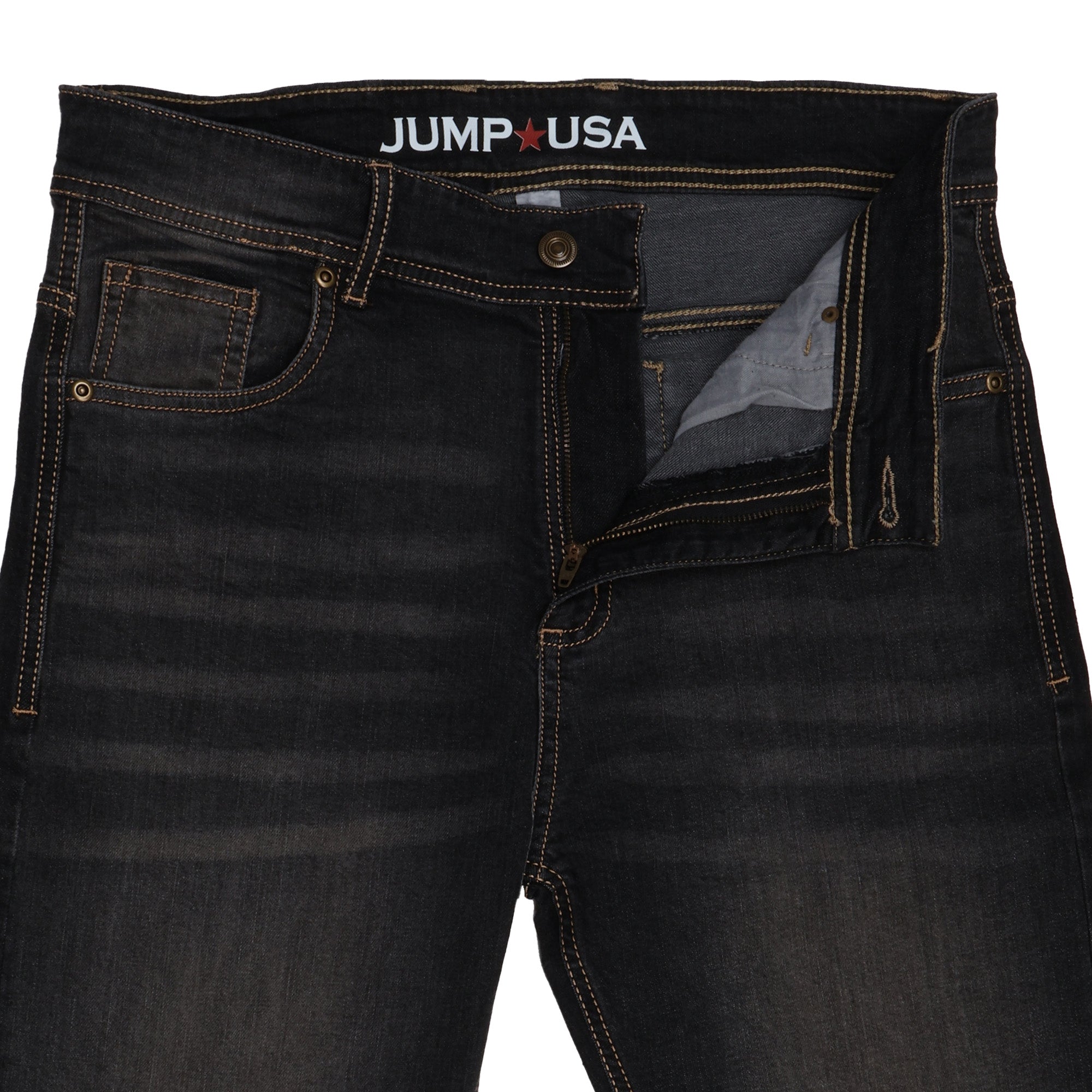 JUMP USA Men Everyday Comfort Mid RiseLight Fade Straight Fit Jeans