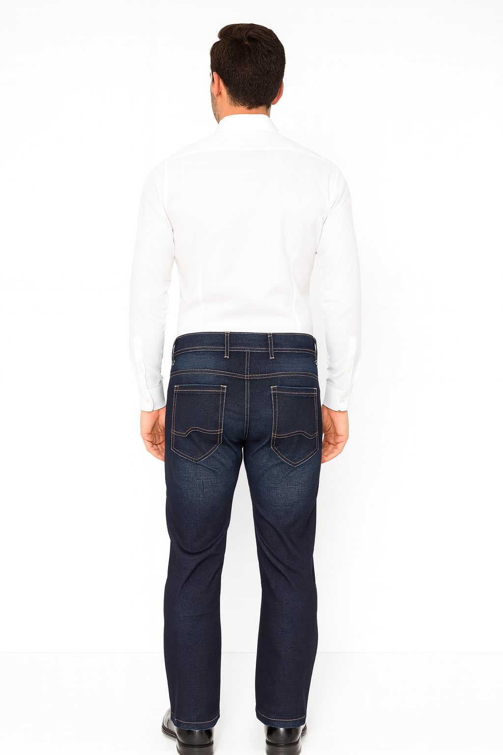 JUMP USA Men Dark Blue Relax Fit Mid-Rise Clean Look Stretchable Jeans