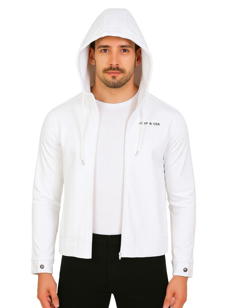 JUMP USA Winter Jacket for Men – Soft Fleece & Detachable Hood