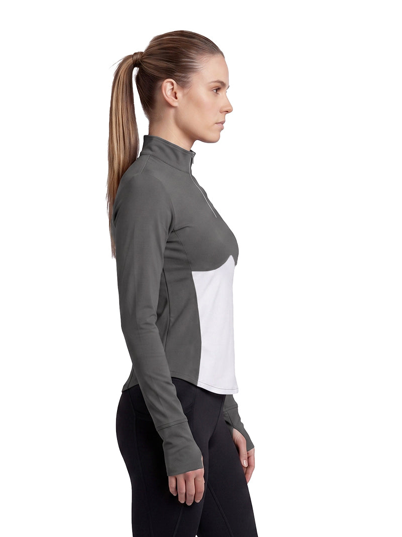 JUMP USA Ladies SculptFit Zip T-Shirt