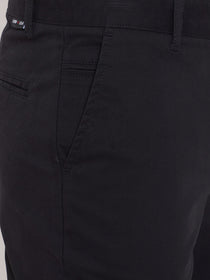 Men's Black Stretch Washed Casual Tailored Fit Chinos - JUMP USA