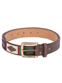 Men Brown Leather Belt - JUMP USA