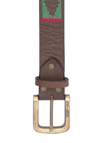 Men Brown Leather Belt - JUMP USA