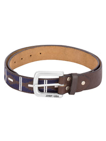 Men Brown Leather Belt - JUMP USA