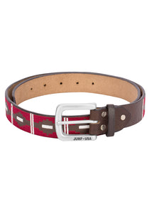 Men Brown Leather Belt - JUMP USA