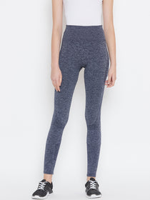 JUMP USA Women Navy Blue Solid Skinny-Fit Tights - JUMP USA