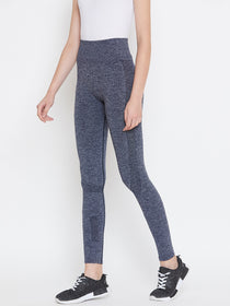 JUMP USA Women Navy Blue Solid Skinny-Fit Tights - JUMP USA