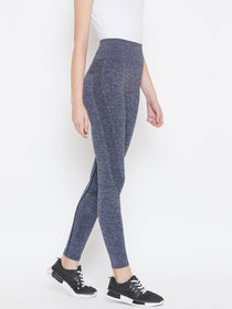 JUMP USA Women Navy Blue Solid Skinny-Fit Tights - JUMP USA
