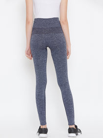 JUMP USA Women Navy Blue Solid Skinny-Fit Tights - JUMP USA