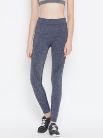 JUMP USA Women Navy Blue Solid Skinny-Fit Tights - JUMP USA