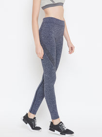 JUMP USA Women Navy Blue Solid Skinny-Fit Tights - JUMP USA