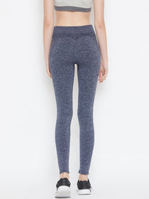 JUMP USA Women Navy Blue Solid Skinny-Fit Tights - JUMP USA