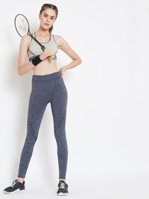 JUMP USA Women Navy Blue Solid Skinny-Fit Tights - JUMP USA
