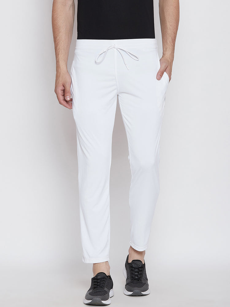 Buy Men White Print Slim Fit Casual Track Pants Online - 721896 | Van Heusen