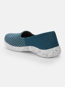 JUMP USA Women's Textured Blue Smart Casual Sneakers Shoes - JUMP USA