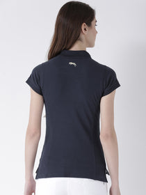 Women Plain Short Sleeves Polo T-Shirt - JUMP USA (1568780189738)