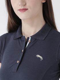 Women Plain Short Sleeves Polo T-Shirt - JUMP USA (1568780189738)