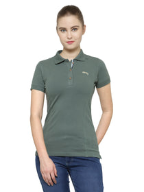 Women Plain Short Sleeves Polo T-Shirt - JUMP USA (1568780484650)