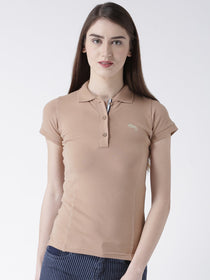 Women Plain Short Sleeves Polo T-Shirt - JUMP USA (1568780615722)