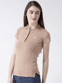 Women Plain Short Sleeves Polo T-Shirt - JUMP USA (1568780615722)