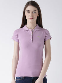 Women Plain Short Sleeves Polo T-Shirt - JUMP USA (1568780714026)