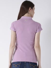 Women Plain Short Sleeves Polo T-Shirt - JUMP USA (1568780714026)