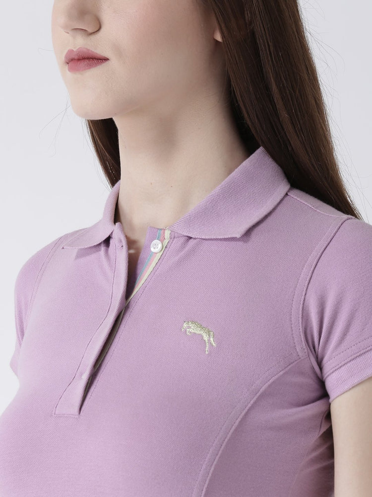 Women Plain Short Sleeves Polo T-Shirt - JUMP USA (1568780714026)