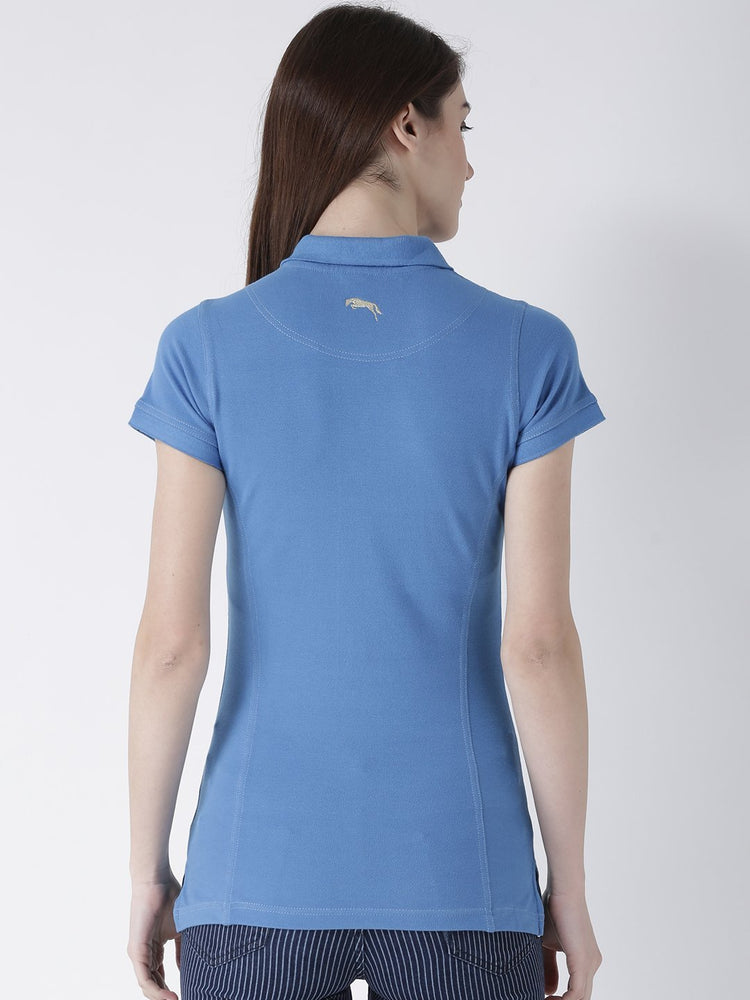 Women Plain Short Sleeves Polo T-Shirt - JUMP USA (1568780943402)