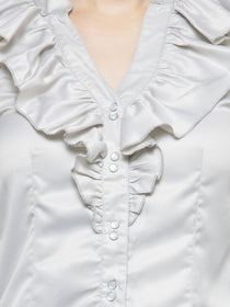 Women Fashionable Long Sleeves Polyester Shirt - JUMP USA (1568781893674)