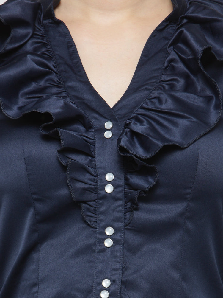 Women Fashionable Long Sleeves Polyester Shirt - JUMP USA (1568781926442)