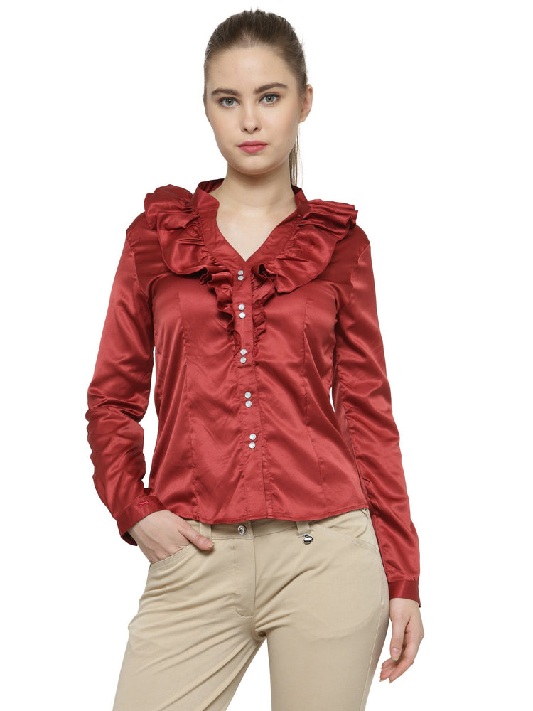 Women Fashionable Long Sleeves Polyester Shirt - JUMP USA (1568781991978)