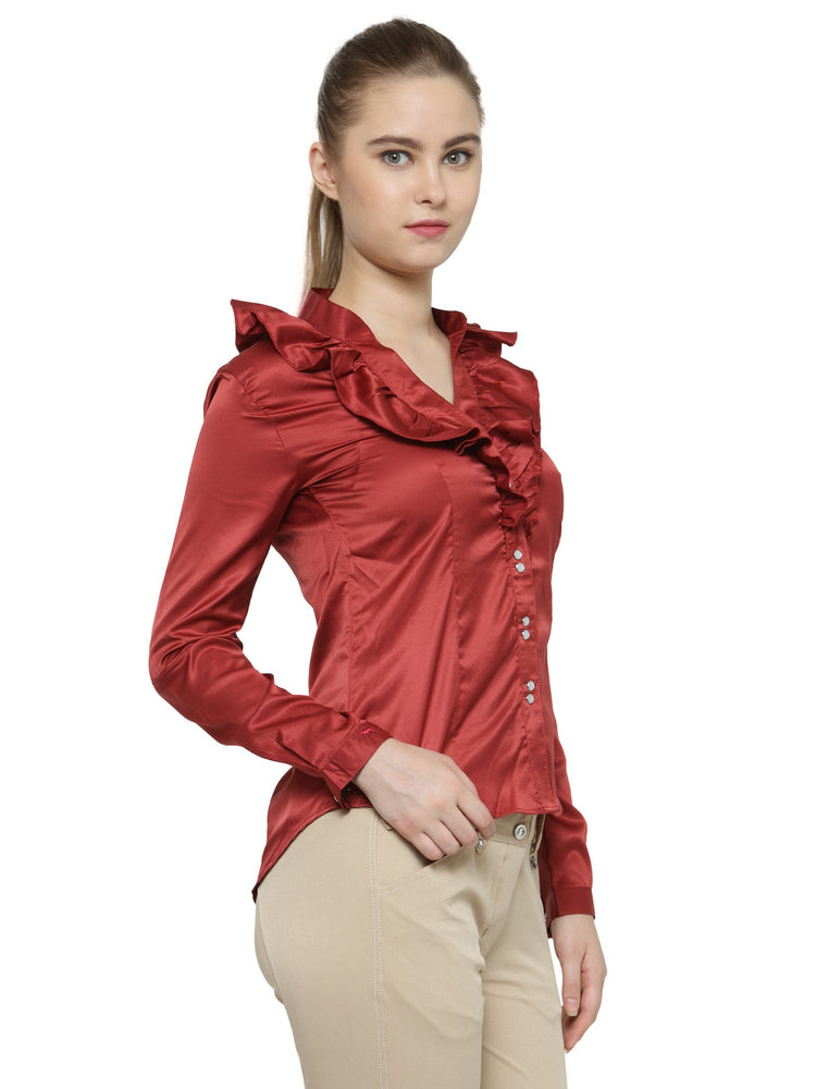 Women Fashionable Long Sleeves Polyester Shirt - JUMP USA (1568781991978)