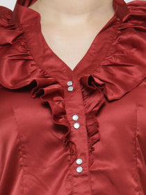 Women Fashionable Long Sleeves Polyester Shirt - JUMP USA (1568781991978)