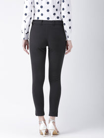 Women Black Slim Fit Trouser - JUMP USA