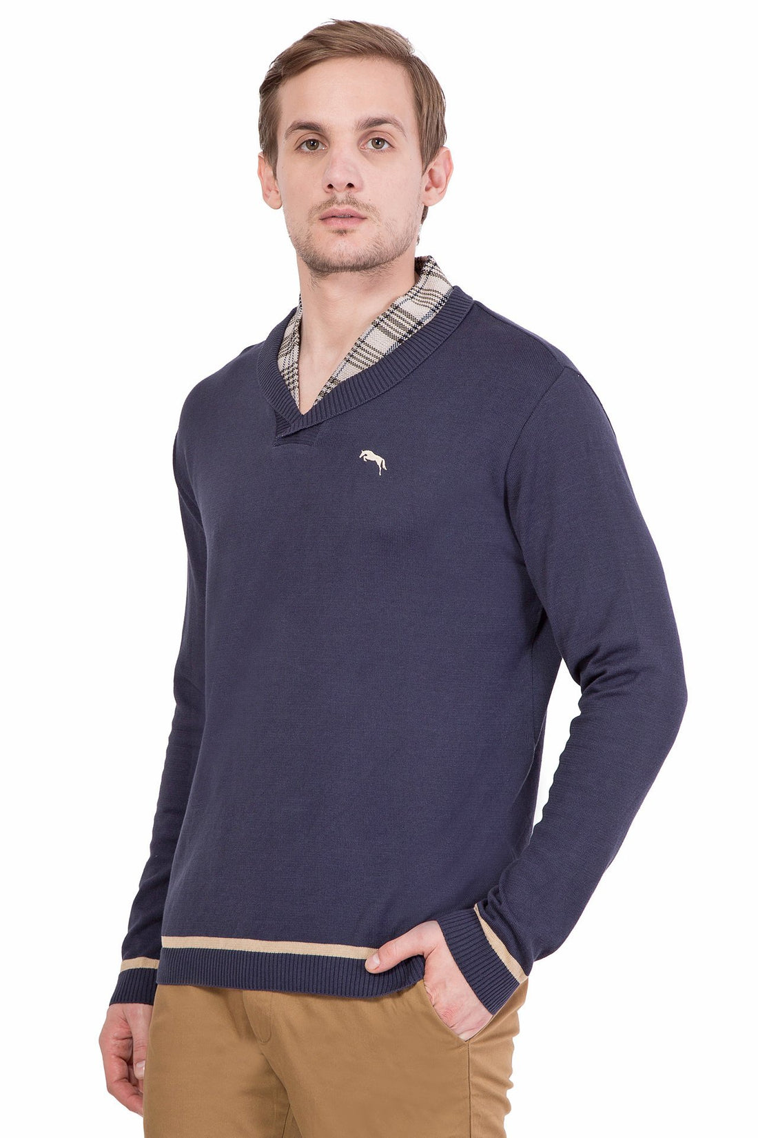 Men Full Sleeve Cotton Sweater - JUMP USA (1568784056362)