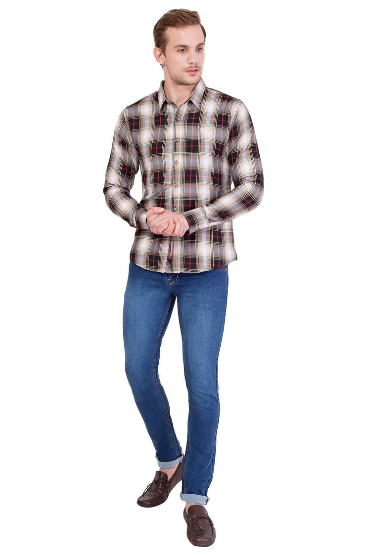 Men Full Sleeve Regular Fit Multicolor Shirt - JUMP USA (1568784941098)