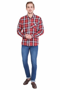 Men Full Sleeve Regular Fit Multicolor Shirt - JUMP USA (1568784973866)