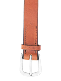 Men Tan Solid Leather Belt - JUMP USA