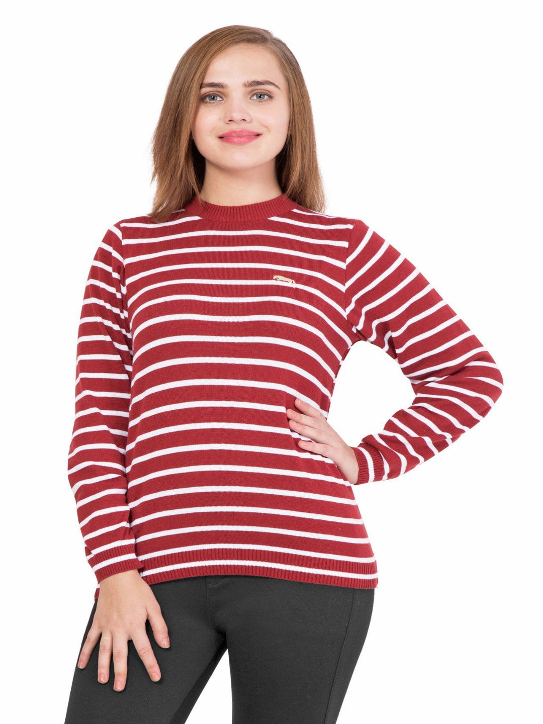 Womens Full Sleeves Cotton Casual Sweater - JUMP USA (1568785956906)