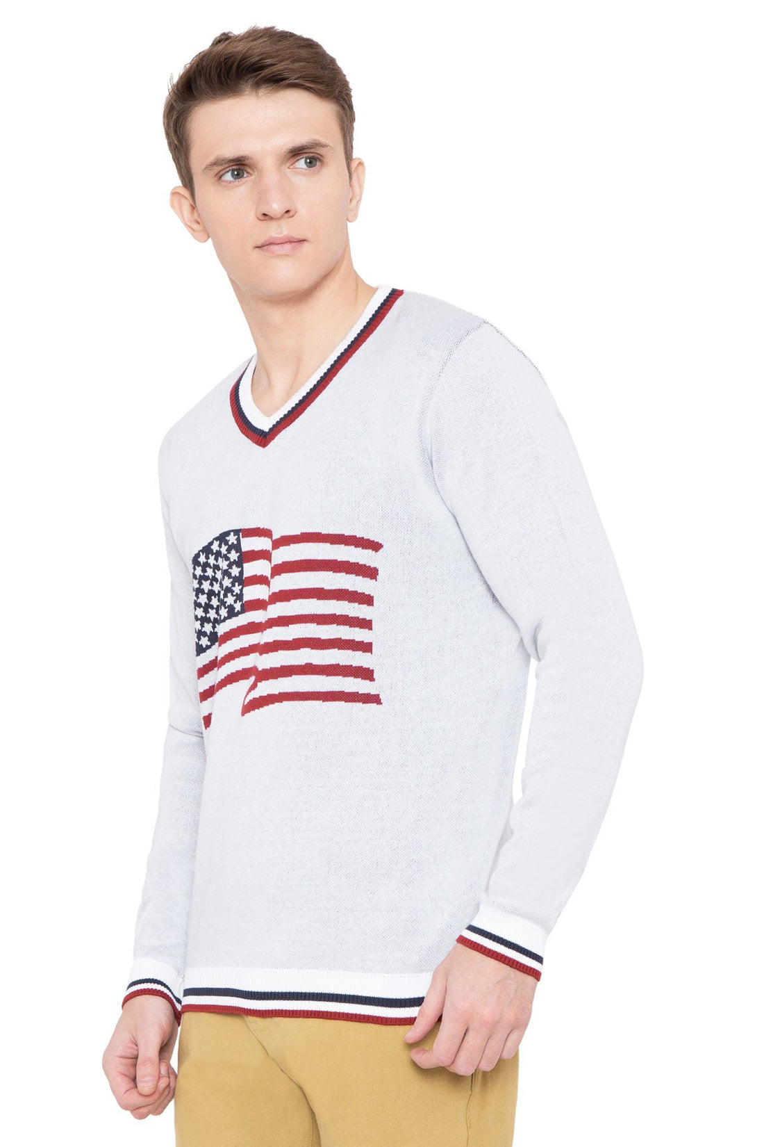 Men Regular Fit Cotton Casual Grey Lightweight Sweater - JUMP USA (1568778059818)