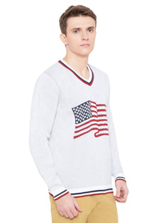 Men Regular Fit Cotton Casual Grey Lightweight Sweater - JUMP USA (1568778059818)