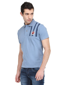 Men Cornflower Blue Cotton & Spandex T-Shirt - JUMP USA (1568786677802)