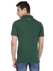 Men Hunter Green Cotton & Spandex T-Shirt - JUMP USA (1568786776106)