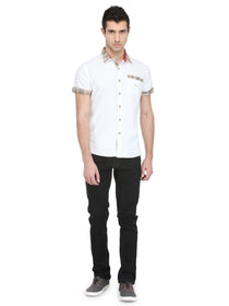 White Bamboo Cotton & Micro Polyester Shirt - JUMP USA (1568792608810)