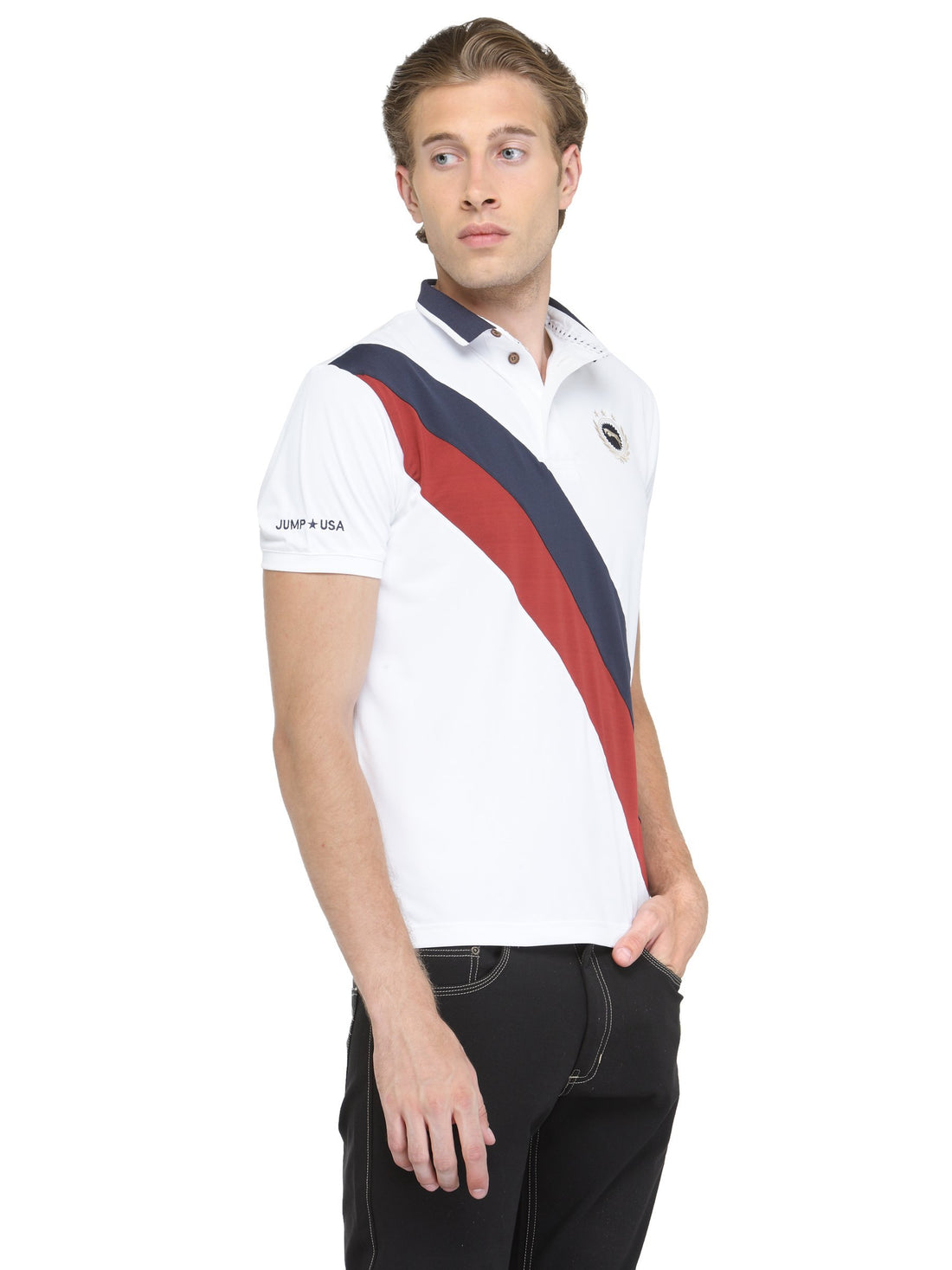 Men Short Sleeve Solid Polo T-Shirt - JUMP USA (1568788742186)