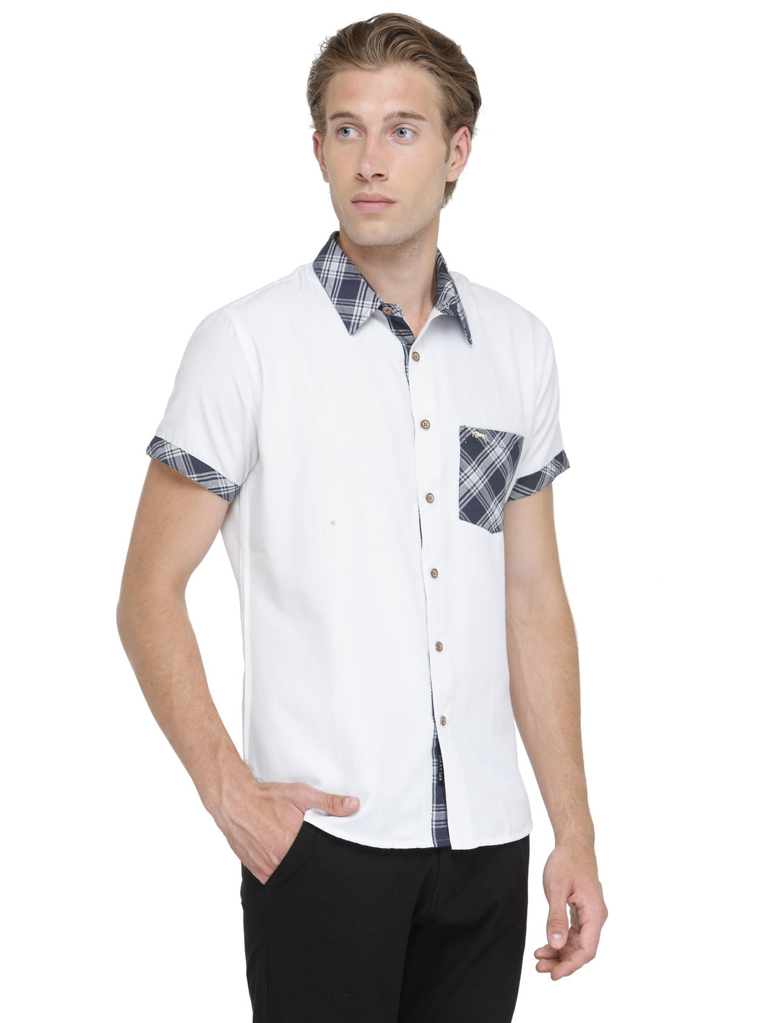 Men Short Sleeve Patch Pocket Shirt - JUMP USA (1568789299242)