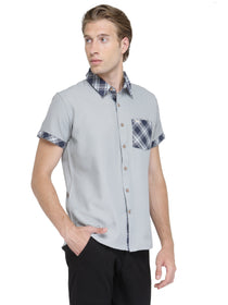 Men Short Sleeve Patch Pocket Shirt - JUMP USA (1568789332010)