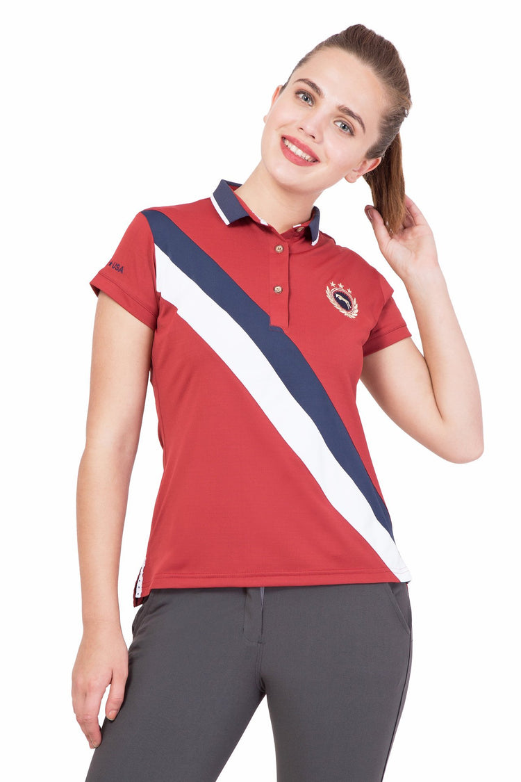 Women Short Sleeve Polo T-Shirt - JUMP USA (1568789823530)